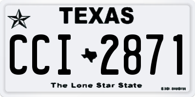TX license plate CCI2871