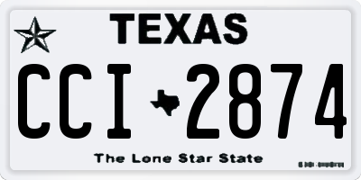 TX license plate CCI2874