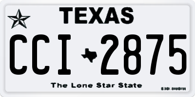 TX license plate CCI2875