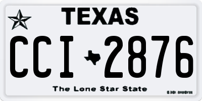 TX license plate CCI2876