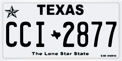 TX license plate CCI2877
