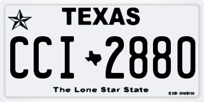 TX license plate CCI2880