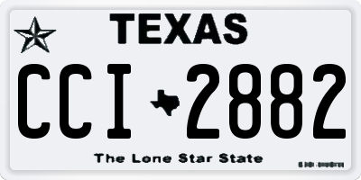 TX license plate CCI2882