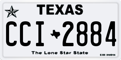 TX license plate CCI2884