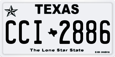 TX license plate CCI2886