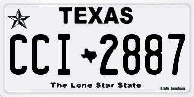 TX license plate CCI2887