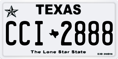 TX license plate CCI2888