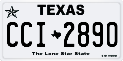 TX license plate CCI2890