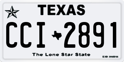 TX license plate CCI2891