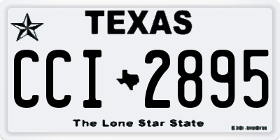 TX license plate CCI2895