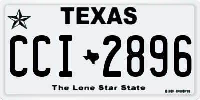 TX license plate CCI2896