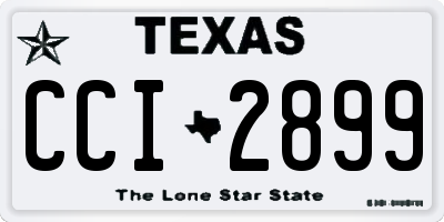 TX license plate CCI2899