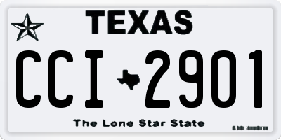 TX license plate CCI2901