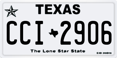 TX license plate CCI2906