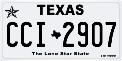 TX license plate CCI2907