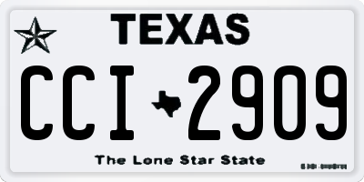 TX license plate CCI2909