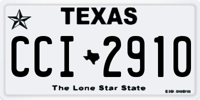 TX license plate CCI2910