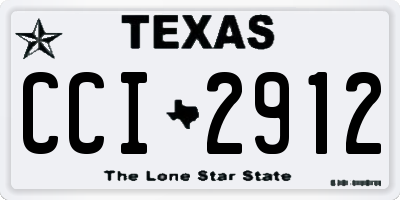 TX license plate CCI2912