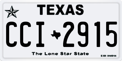 TX license plate CCI2915