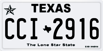 TX license plate CCI2916