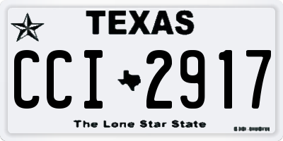TX license plate CCI2917