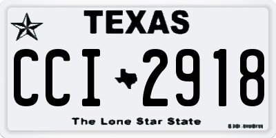 TX license plate CCI2918