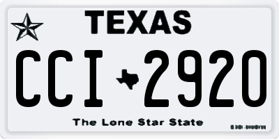 TX license plate CCI2920