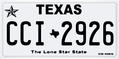 TX license plate CCI2926