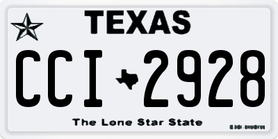 TX license plate CCI2928