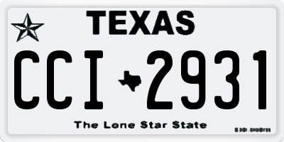 TX license plate CCI2931