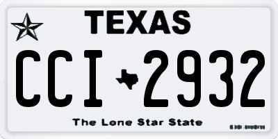 TX license plate CCI2932