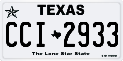 TX license plate CCI2933