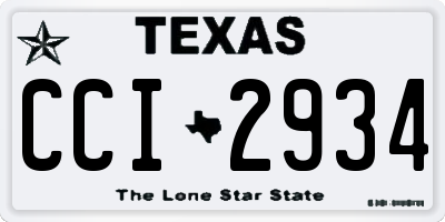 TX license plate CCI2934