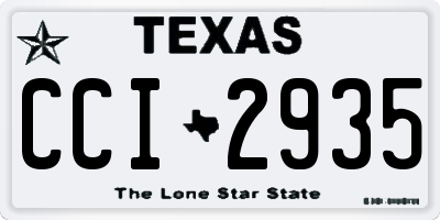 TX license plate CCI2935