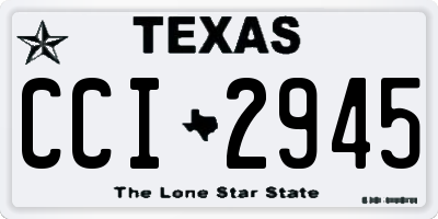 TX license plate CCI2945