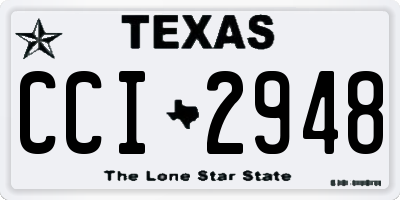 TX license plate CCI2948