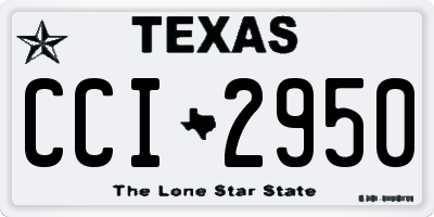 TX license plate CCI2950