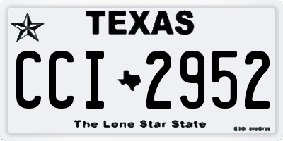 TX license plate CCI2952