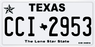 TX license plate CCI2953