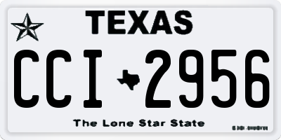 TX license plate CCI2956