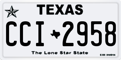 TX license plate CCI2958