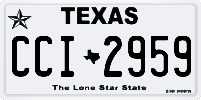 TX license plate CCI2959