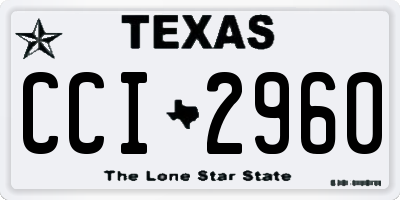 TX license plate CCI2960