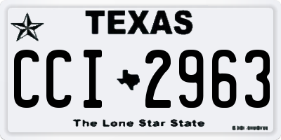 TX license plate CCI2963