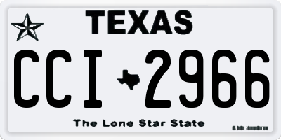 TX license plate CCI2966