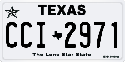 TX license plate CCI2971