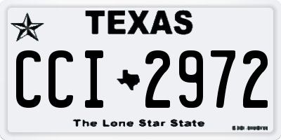 TX license plate CCI2972