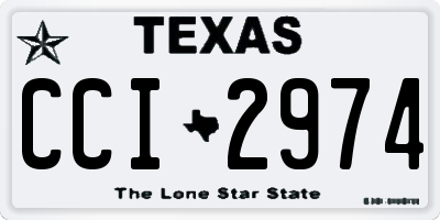 TX license plate CCI2974