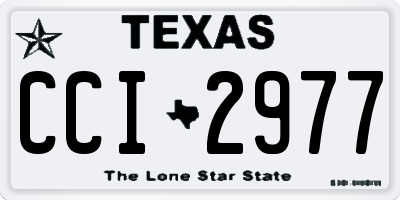 TX license plate CCI2977