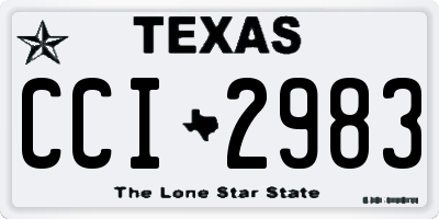 TX license plate CCI2983